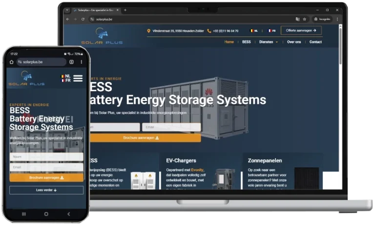 Website ontwerp Solarplus door Swift IT in Hasselt